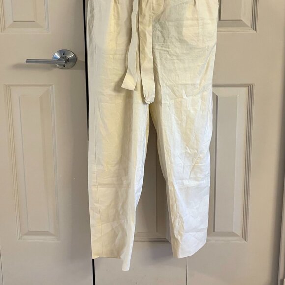 Rag & Bone Linen Blend High-Waisted Wide Leg Dress Pants, Size 4 - Picture 4 of 13